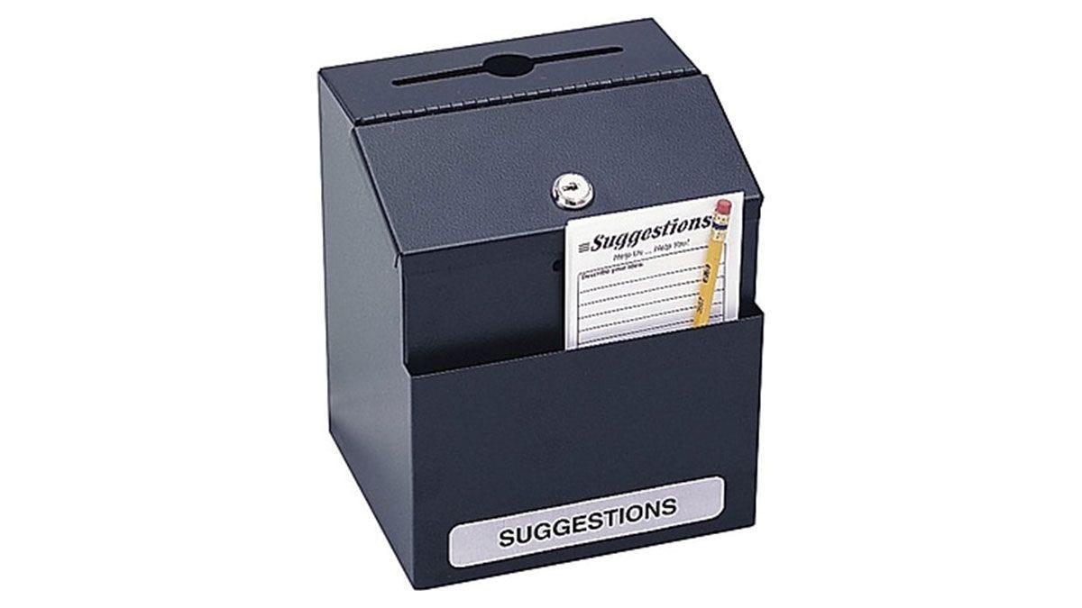 Yearning for the comment card and box